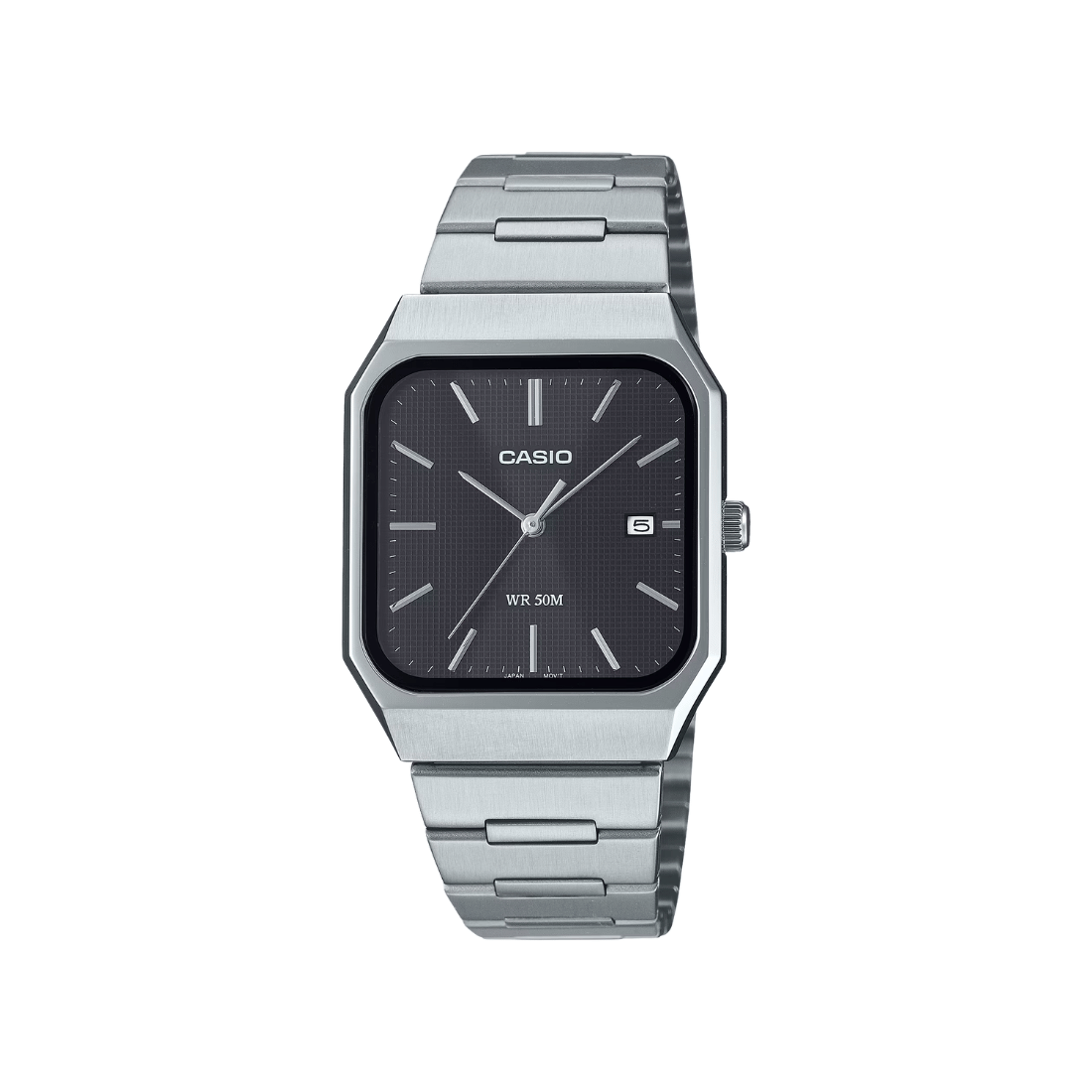 Casio Enticer Black Dial Square Mens Watch A2465 - MTP-B185D-1AV