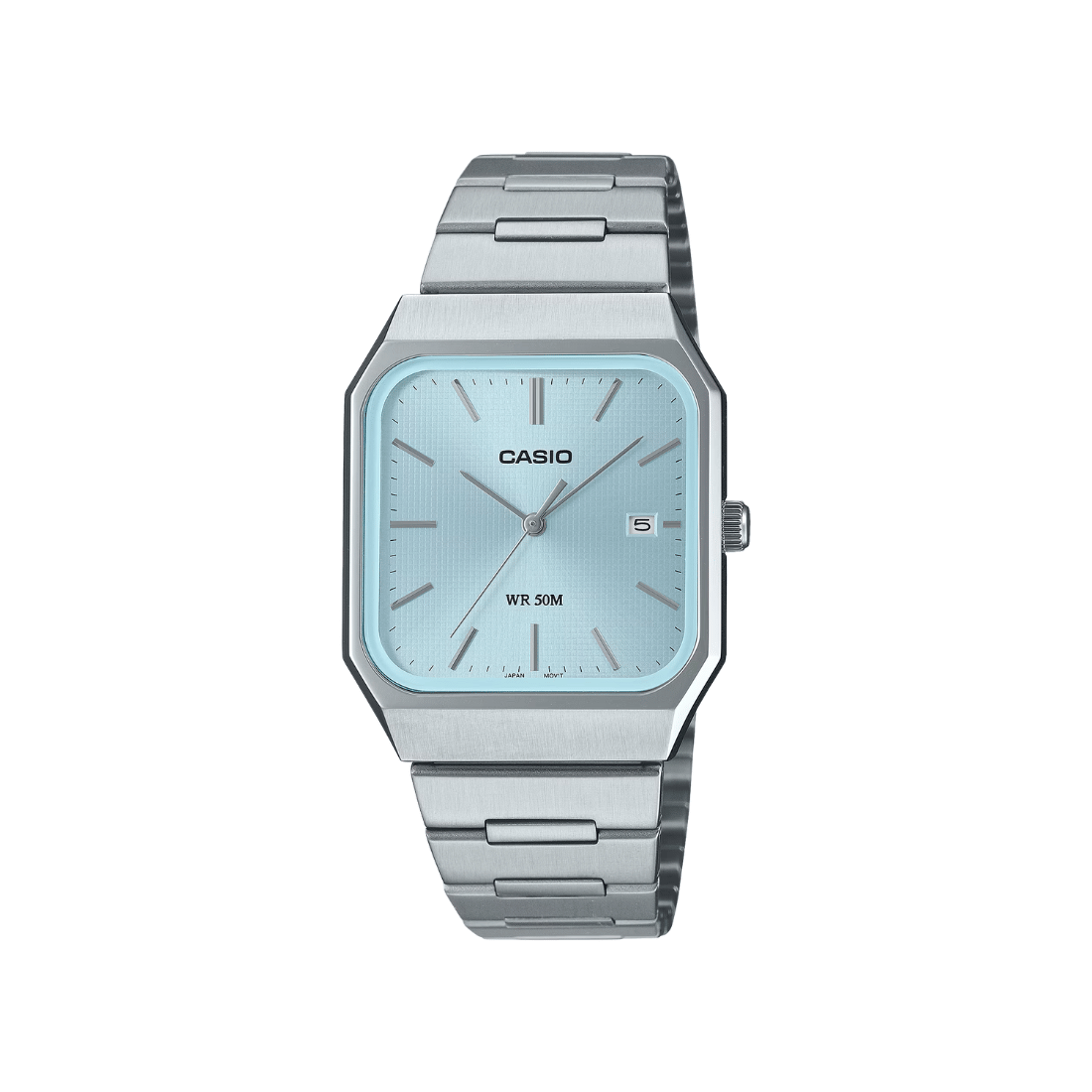 Casio Enticer Sky Blue Square Mens Watch A2467 - MTP-B185D-2A2V