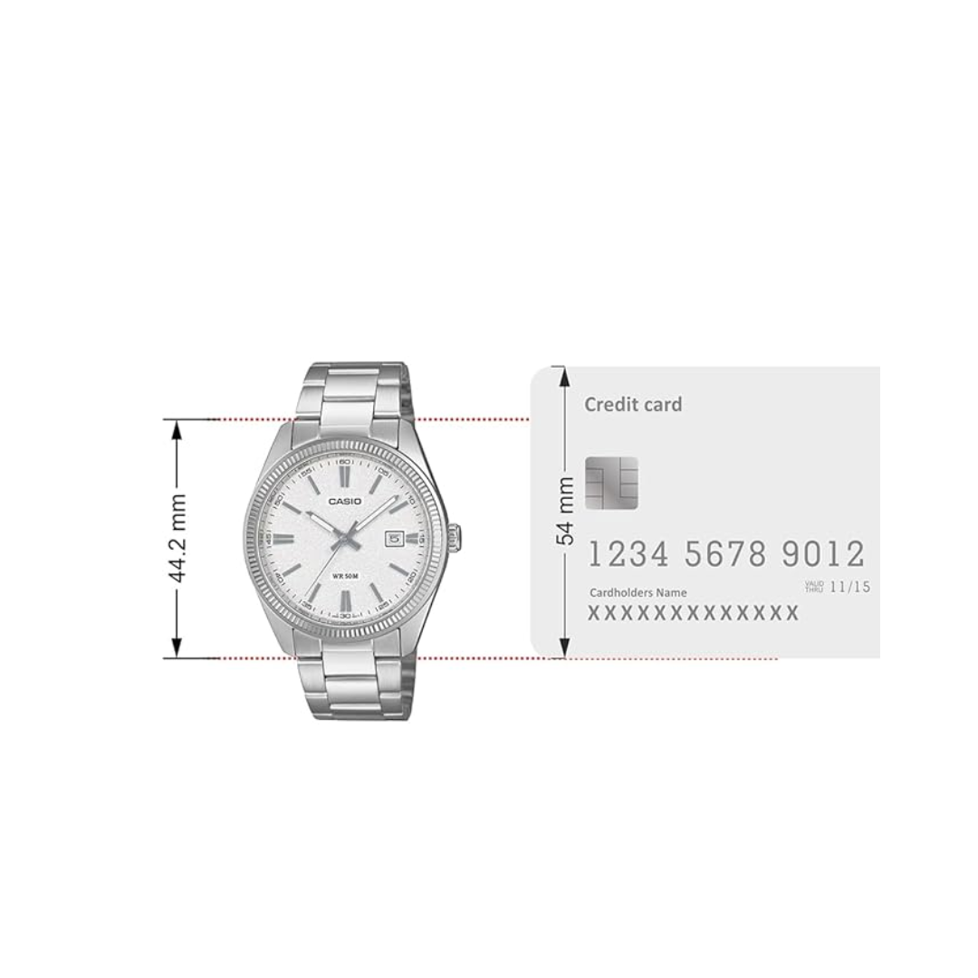 Casio Enticer White Dial Mens Watch A2488 - MTP-1302DA-7AV