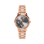 Casio Enticer Grey Dial RoseGold Stainless Steel Womens Watch A2497 - LTP-SN6KR-8A