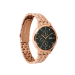 Casio Enticer Multifunction Green Dial Rosegold Womens A2498 - LTP-SN7YR-3A
