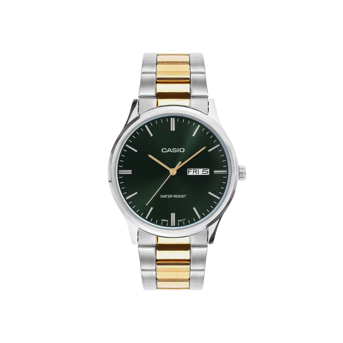 Casio Enticer Green Dial Mens Watch A2518 - MTP-SN8YSG-3B