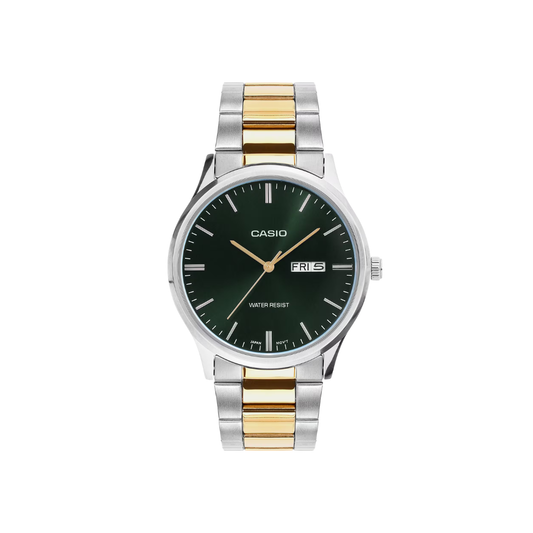Casio Enticer Green Dial Mens Watch A2518 - MTP-SN8YSG-3B