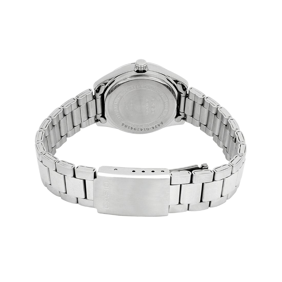 Casio Enticer Black Dial Silver Stainless Steel Womens Watch A474 - LTP-1302D-1A2V