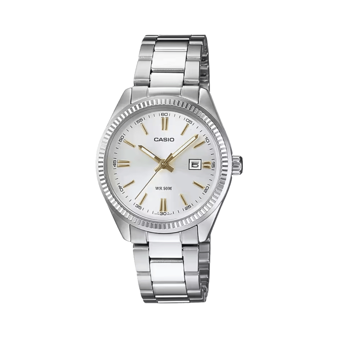 Casio Enticer White Dial Stainless Steel Womens Watch A475 - LTP-1302D-7A2VDF