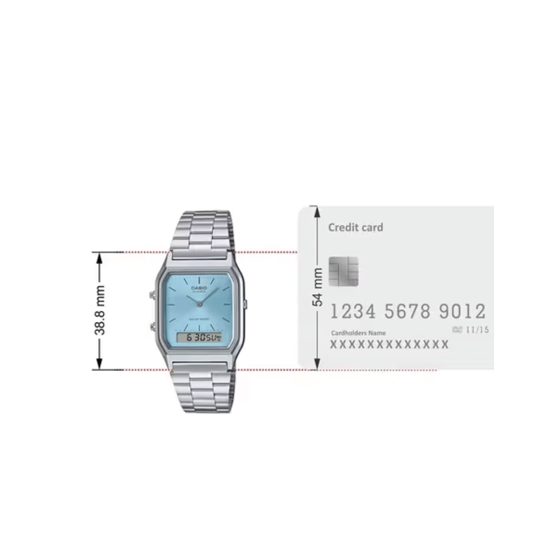 Casio Vintage Silver Unisex Watch AD270 AQ-230A-2A1MQY
