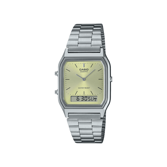 Casio Vintage Analog Digital Green Dial Unisex Watch AD280 - AQ-230A-9AMQY