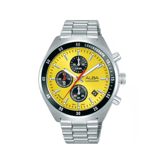 ALBA Retro Racer Yellow Dial Men Watch AM3A43X1