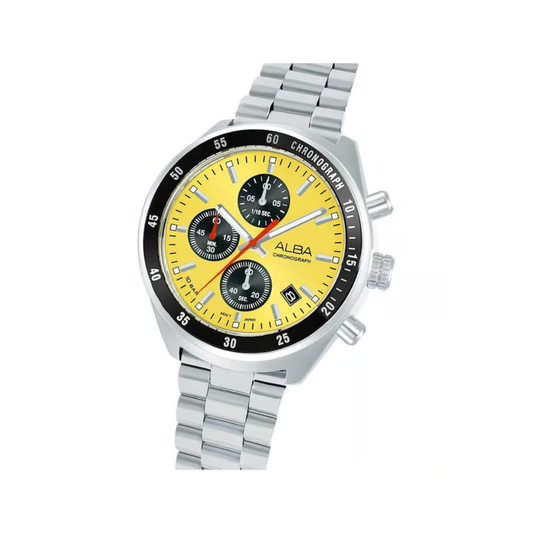 ALBA Retro Racer Yellow Dial Men Watch AM3A43X1