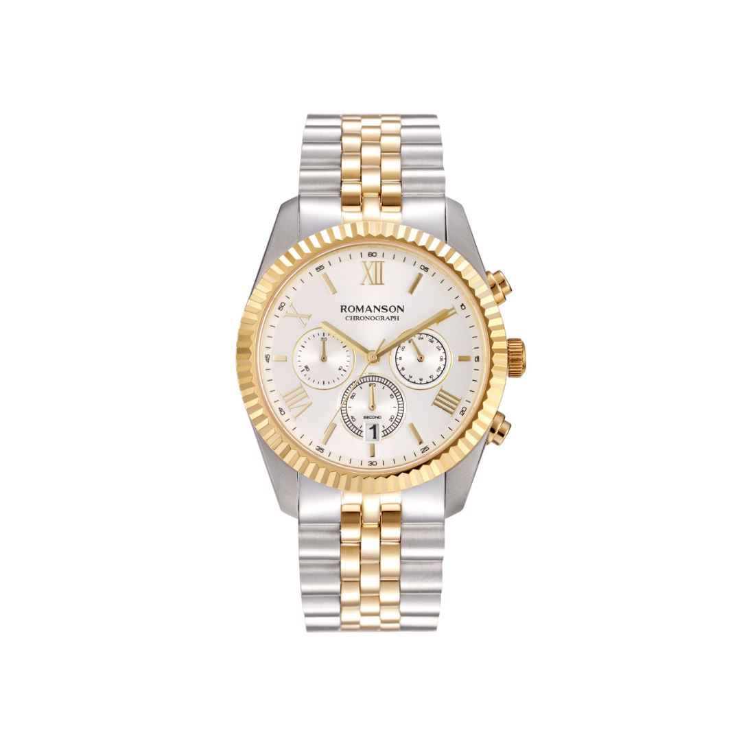 Romanson Quartz White Dial Men's Watch TM6A28HMCWH
