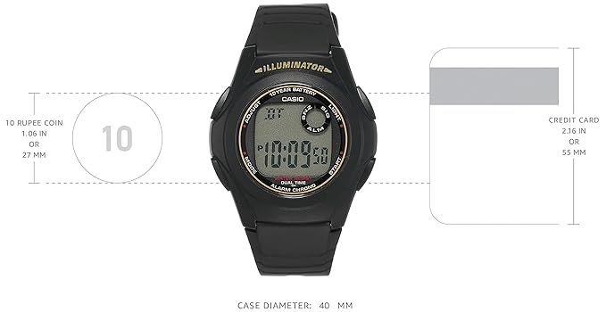 Casio Youth Series Digital Grey Dial Men’s Watch – F-200W-9AUDF (D028)