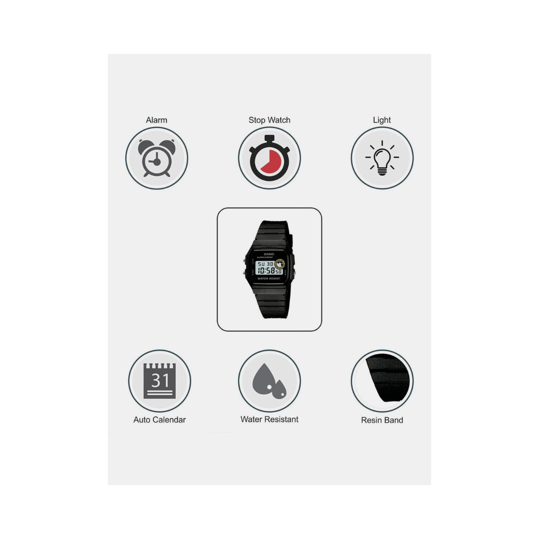 Casio Youth Digital Watch D052 - F-94WA-8