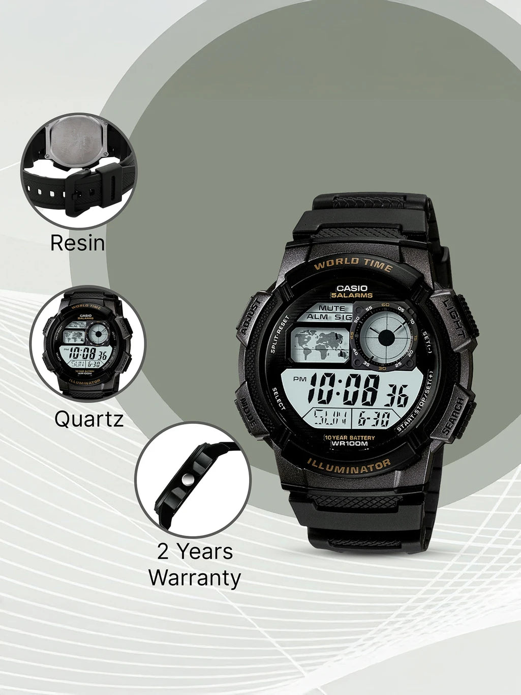 Casio Youth Digital Men’s Watch – AE-1000W-1AVDF (D080)