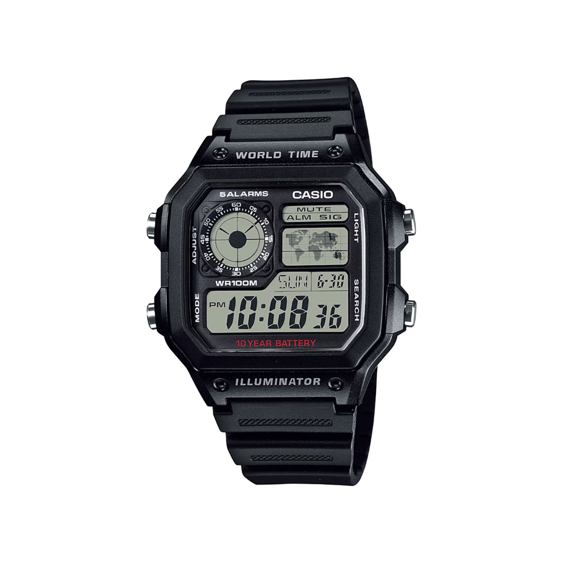 Casio Youth Black Mens Watch D097 AE-1200WH-1AV