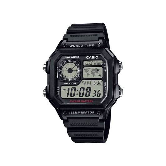 Casio Youth Black Mens Watch D097 AE-1200WH-1AV