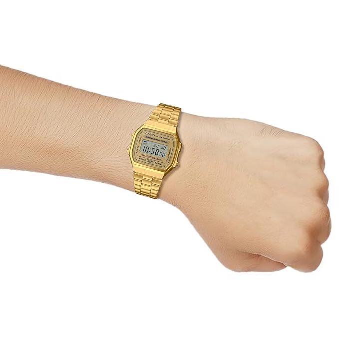 Casio Vintage Digital Gold Dial Unisex Watch – A168WG-9WDF (D169)
