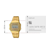 Casio Vintage Digital Gold Dial Unisex Watch – A168WG-9WDF (D169)