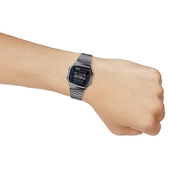 Casio Vintage Grey Digital Unisex Watch D182 A168WGG-1BDF