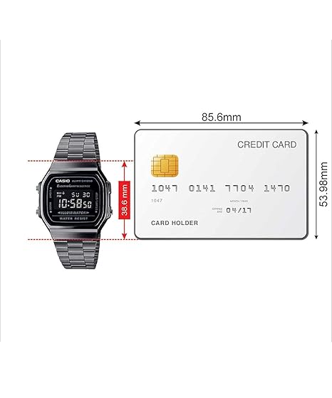 Casio Vintage Grey Digital Unisex Watch D182 A168WGG-1BDF