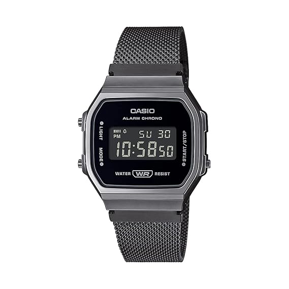 Casio Vintage Black Digital Unisex Watch D259 A168WEMB-1BDF