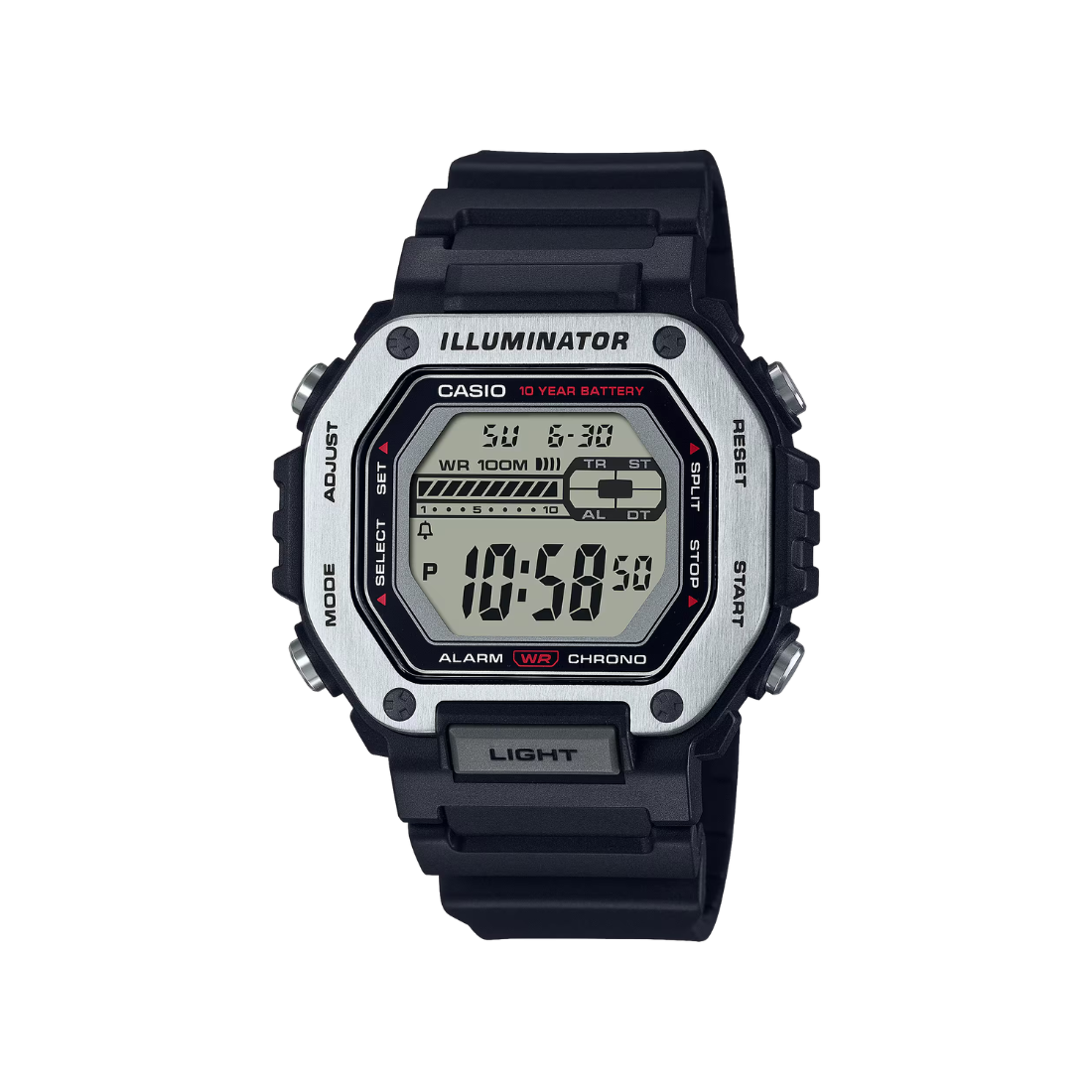 Casio Youth White Dial Black Body Mens Watch D300 - MWD-110H-1AV
