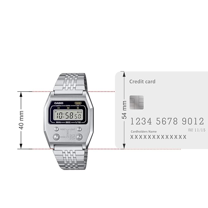 Casio Vintage Silver Digital Dial Unisex Watch – A1100D-1DF (D326)