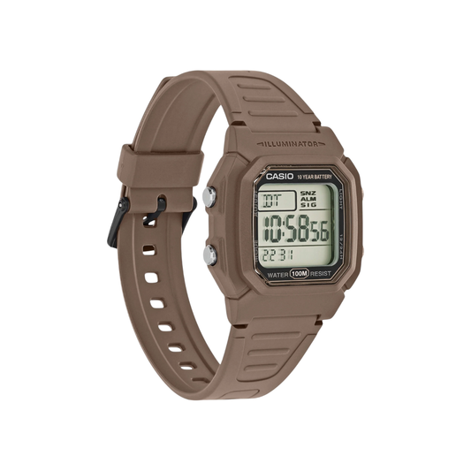 Casio Youth Digital Brown Strap Mens Watch D334 - W-800H-5AV