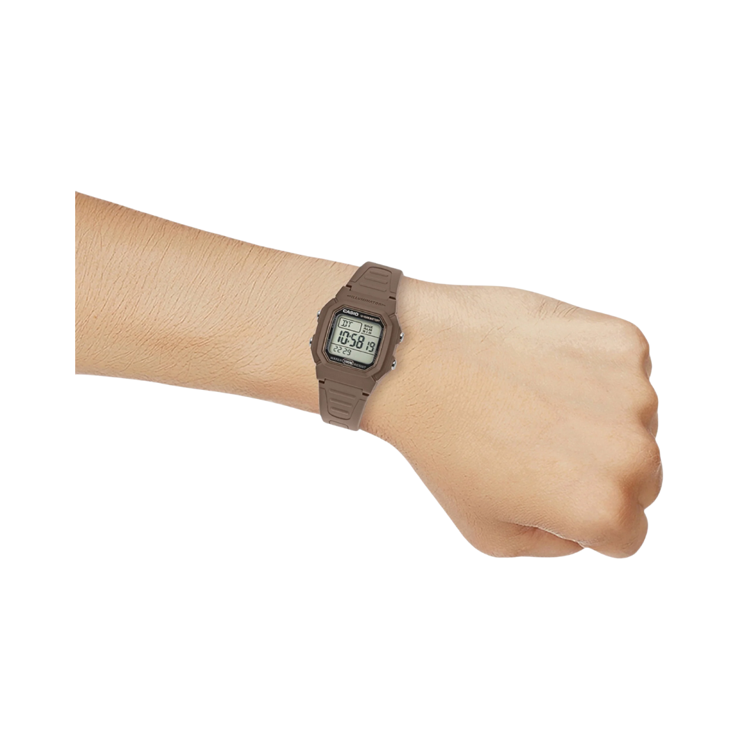 Casio Youth Digital Brown Strap Mens Watch D334 - W-800H-5AV