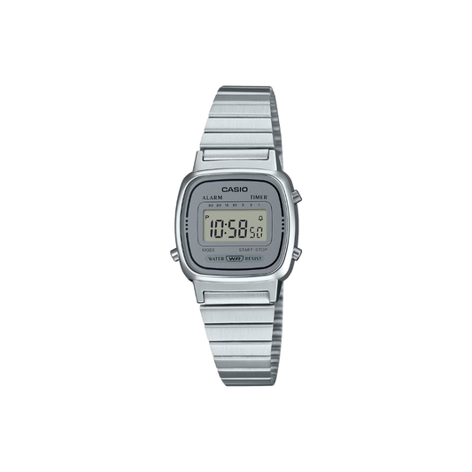 Casio Vintage Steel Body White Dial Womens Watch D342 - LA670WA-7
