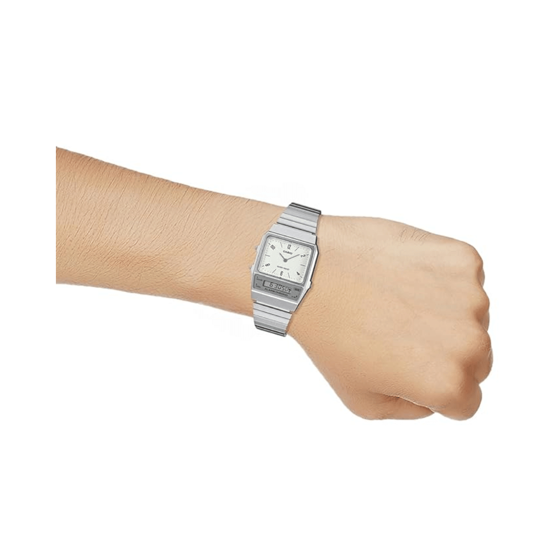 Casio Vintage White Dial Unisex Watch D363 - AQ-800E-7A2