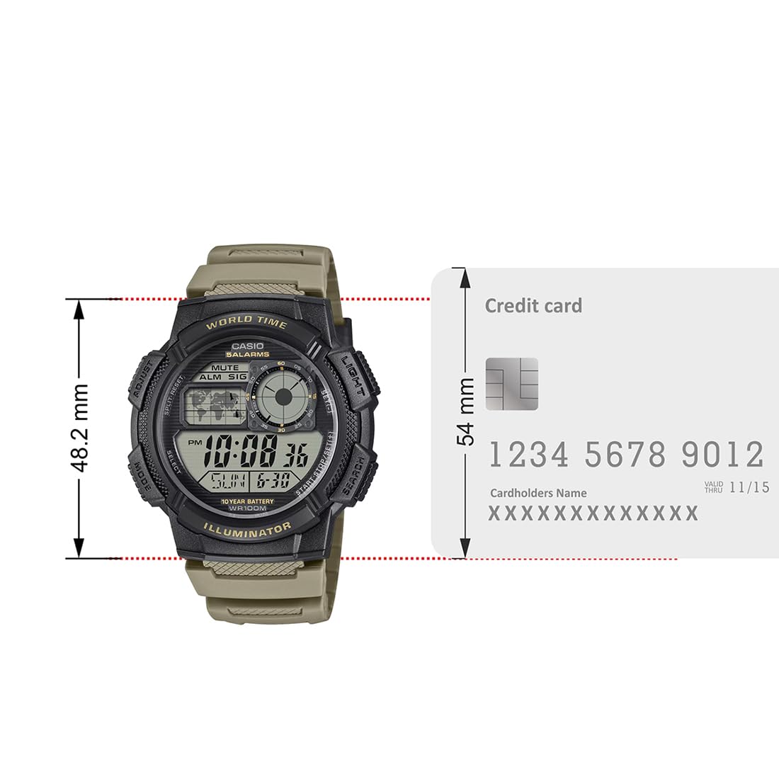 Casio Youth Digital Black Dial Unisex Watch – AE-1000W-5AVDF (D392)