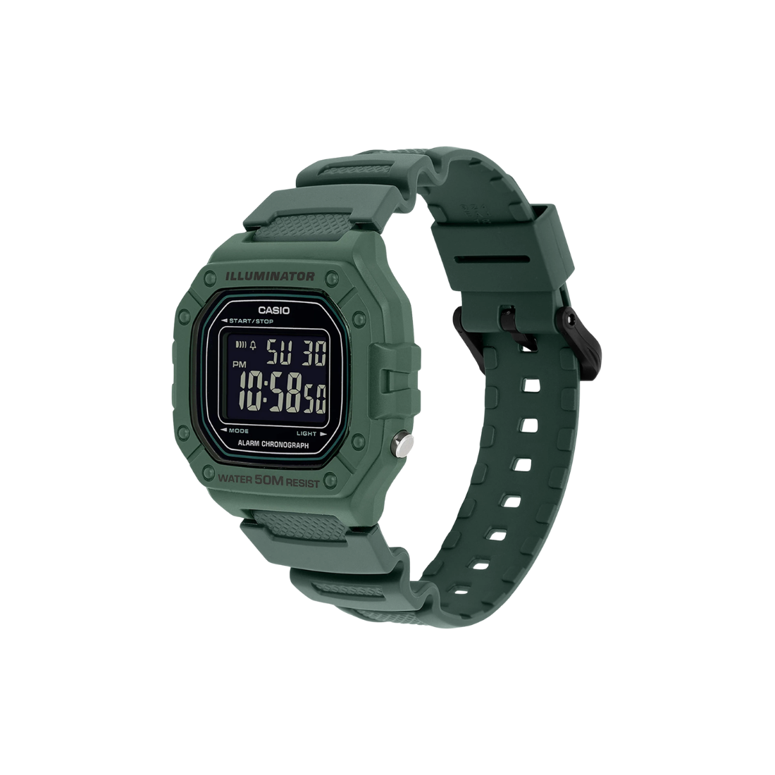 Casio Youth Green Digital Mens/ Kids Watch D394 - W-218H-3BV
