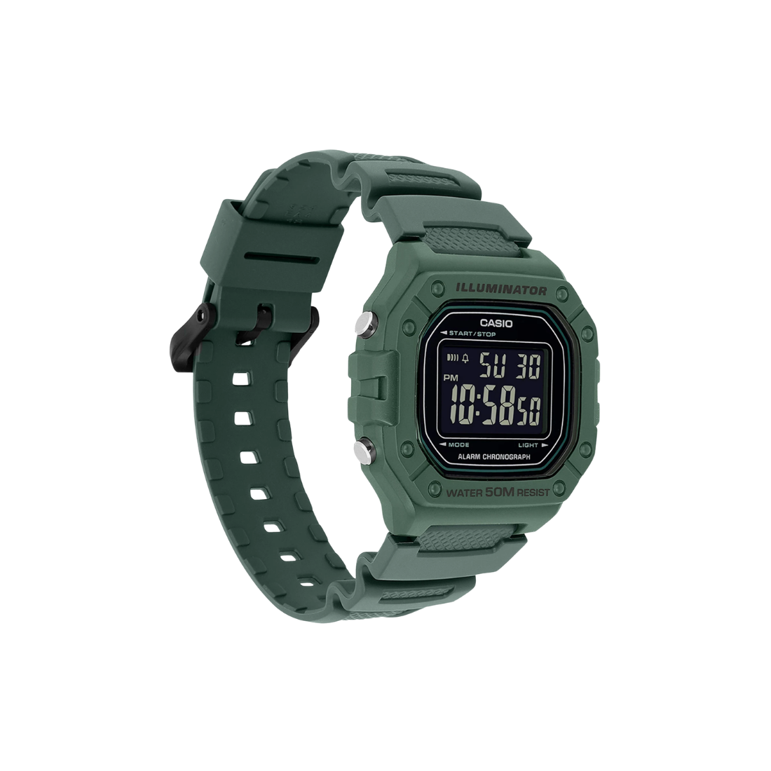 Casio Youth Green Digital Mens/ Kids Watch D394 - W-218H-3BV