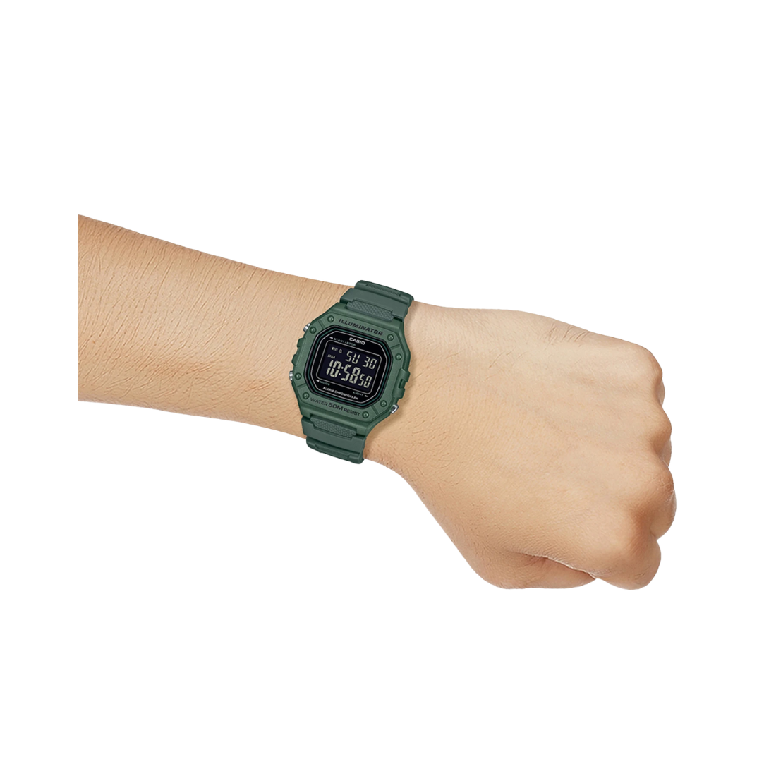 Casio Youth Green Digital Mens/ Kids Watch D394 - W-218H-3BV