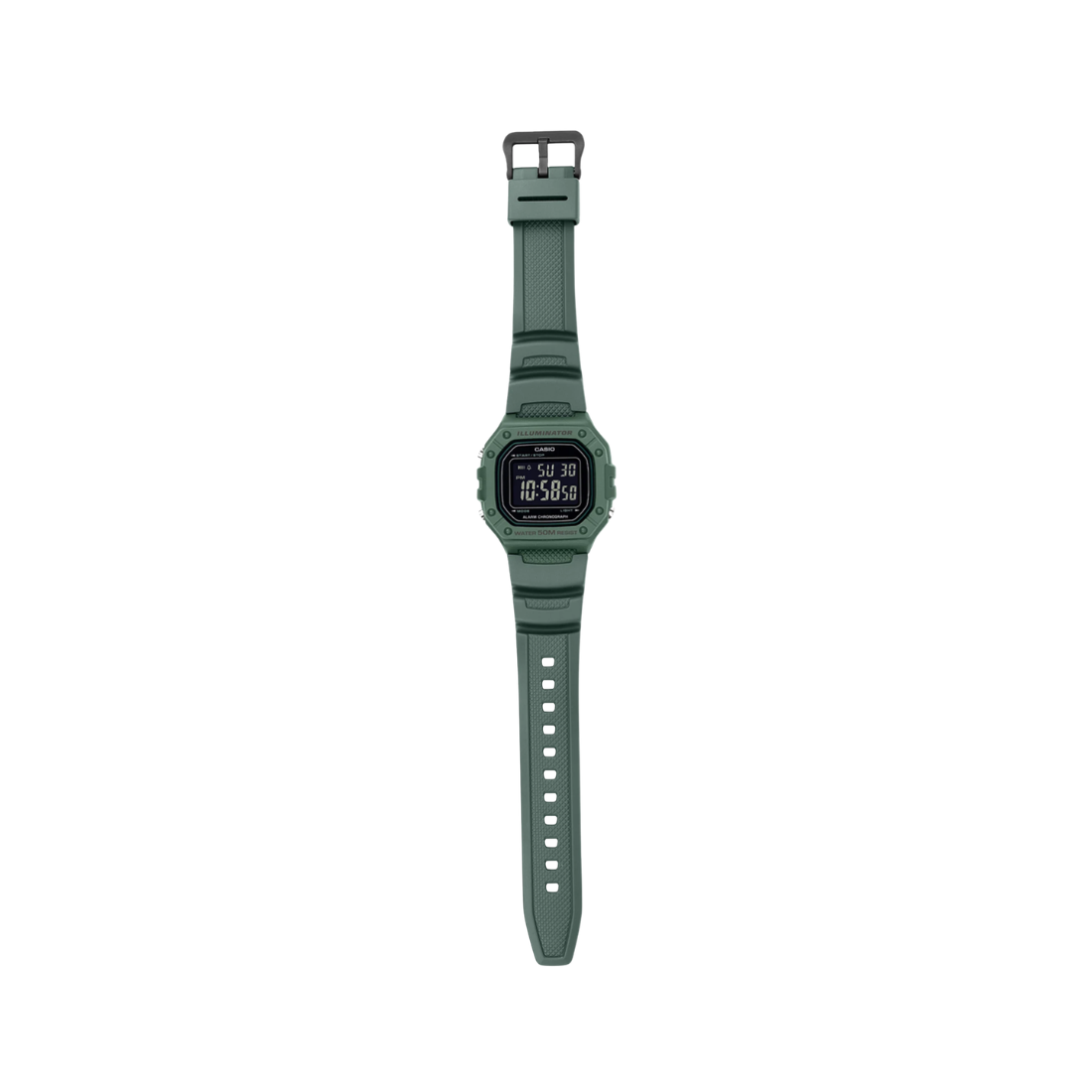 Casio Youth Green Digital Mens/ Kids Watch D394 - W-218H-3BV