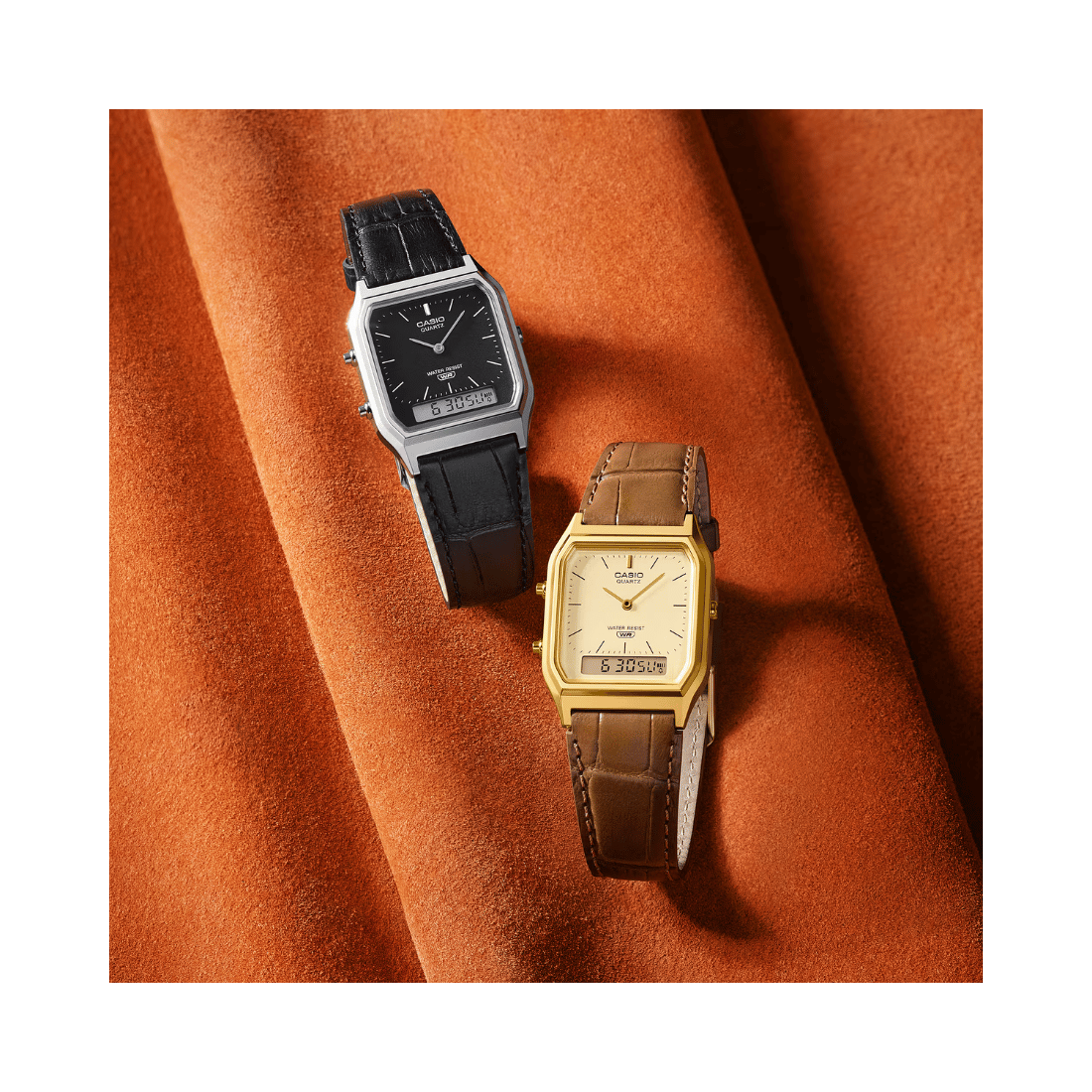 Casio Vintage Ana-Digi Black Dial Unisex Watch D416 - AQ-230EL-1A