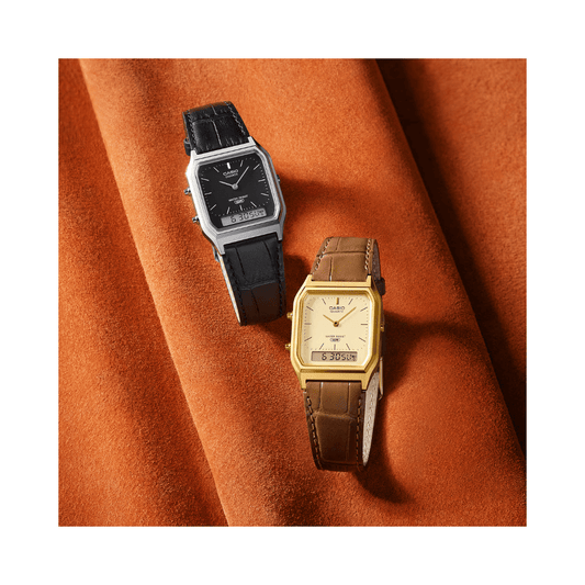 Casio Vintage Ana-Digi Black Dial Unisex Watch D416 - AQ-230EL-1A