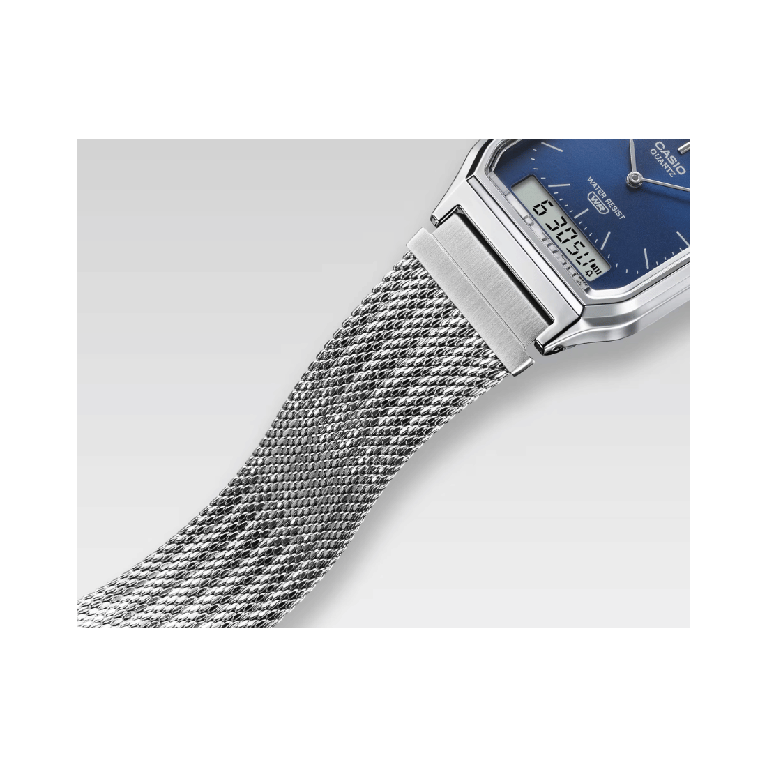 Casio Vintage Ana-Digi Blue Dial Unisex Watch D417 - AQ-230EM-2A