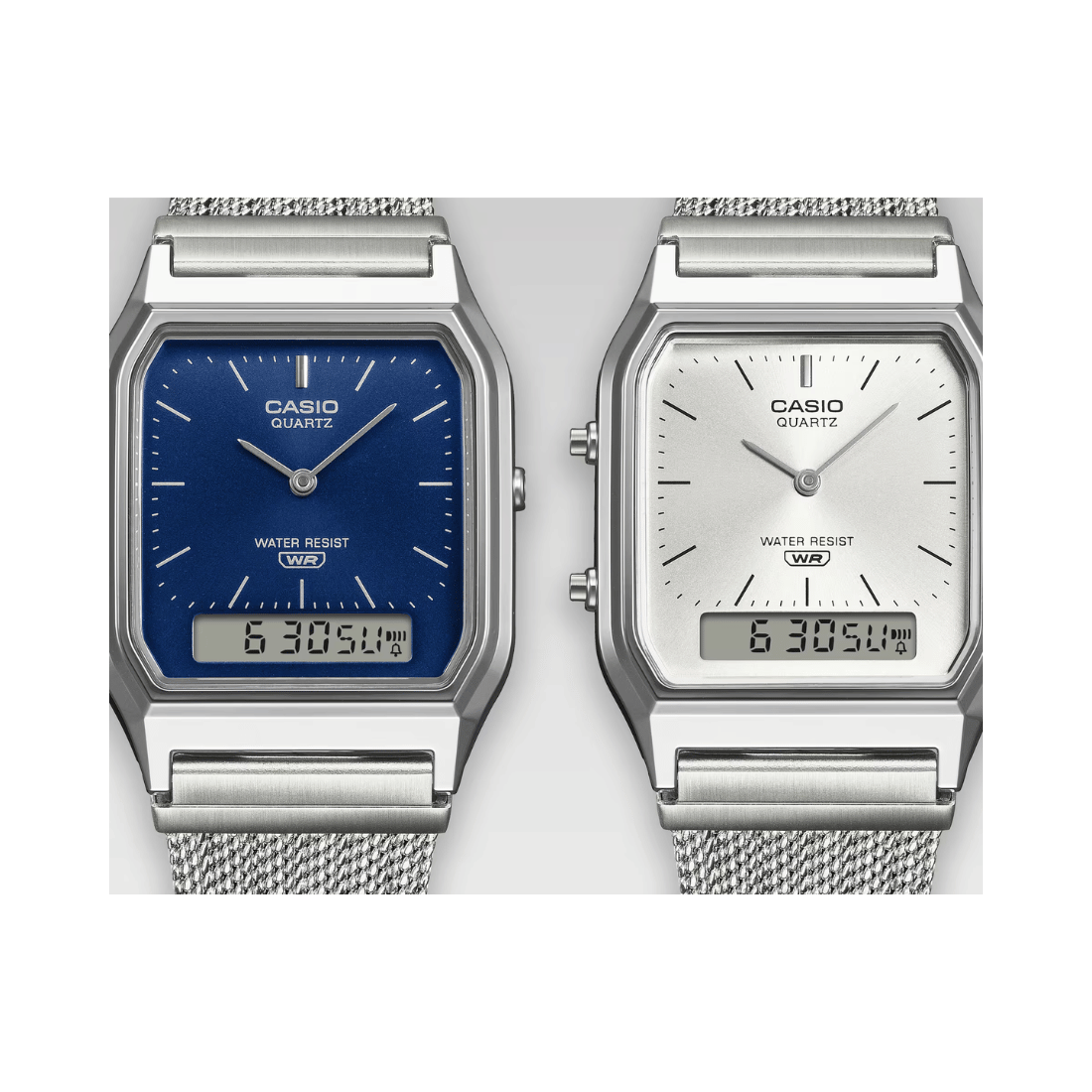 Casio Vintage Ana-Digi Blue Dial Unisex Watch D417 - AQ-230EM-2A