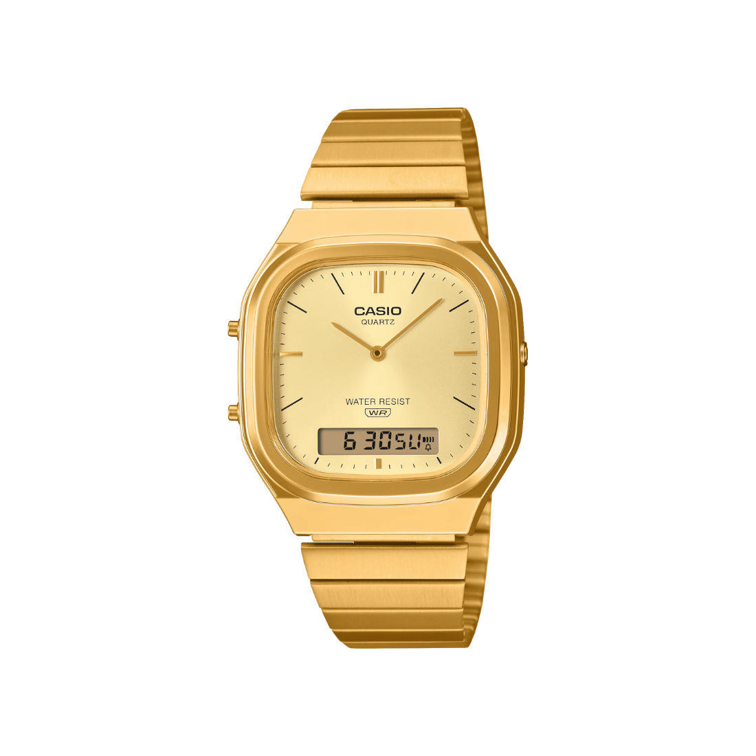 CASIO Vintage Analog Digital Golden 36 MM Unisex Watch D421 - AQ-240EG-9A
