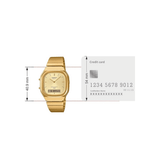 CASIO Vintage Analog Digital Golden 36 MM Unisex Watch D421 - AQ-240EG-9A