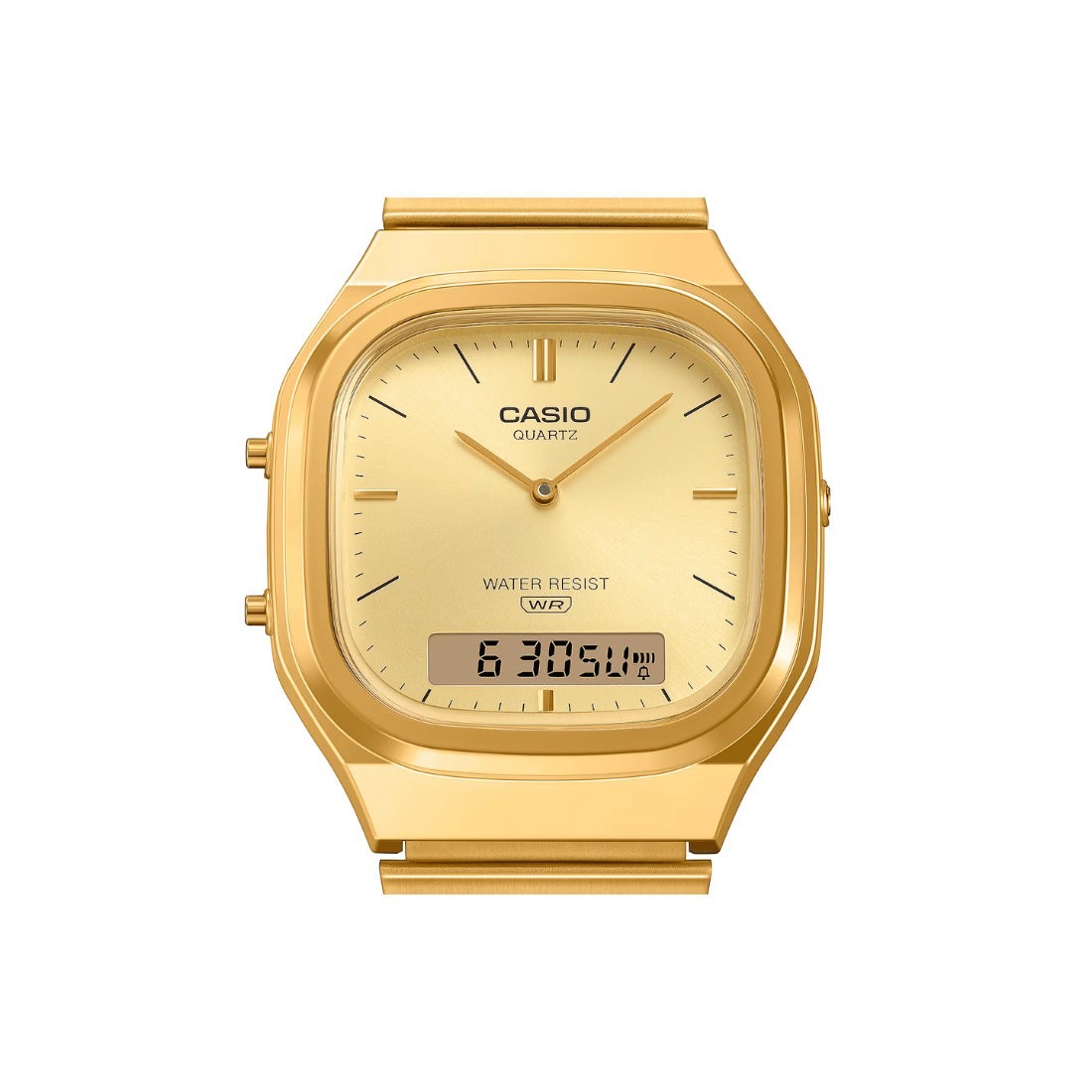 CASIO Vintage Analog Digital Golden 36 MM Unisex Watch D421 - AQ-240EG-9A