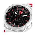 Ducati Touring Black Dial Red Silicone Strap Quartz Analog Men's Watch DTWGB0002701W