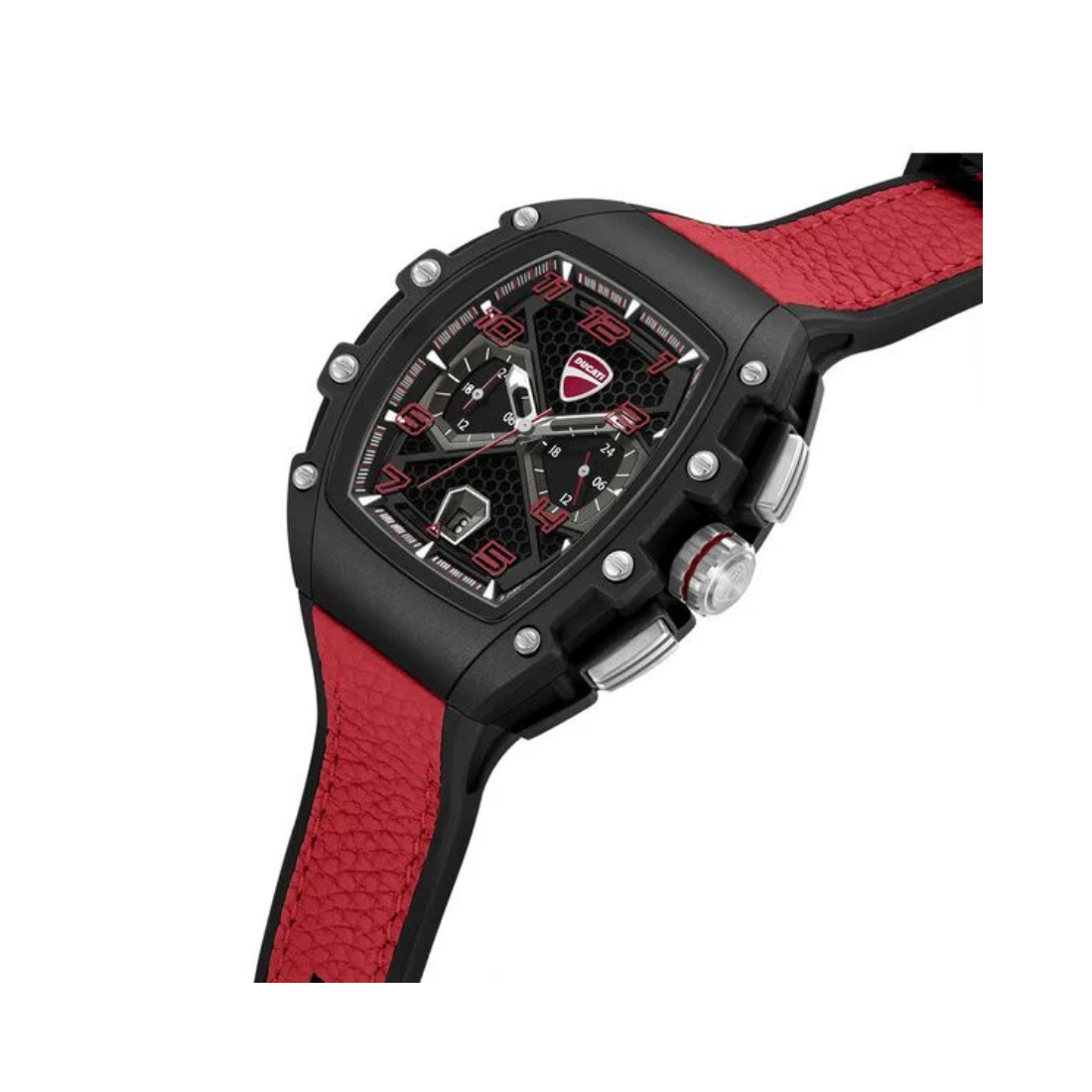 Ducati Extreme Sports Black Dial Black Silicone Strap Multifunction Quartz Watch For Men DTWGC0002804W