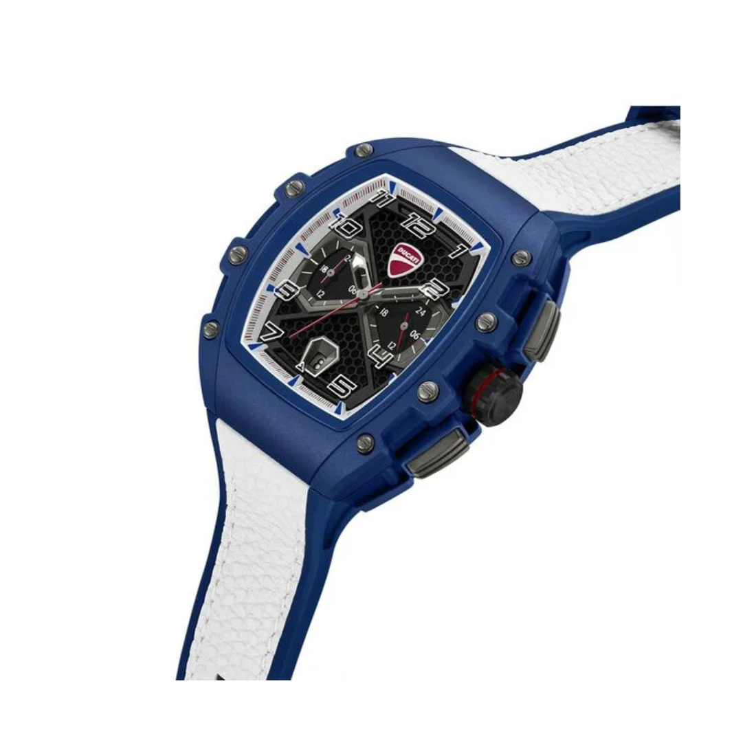 Ducati Extreme Sports Black Dial Blue Silicone Strap Multifunction Watch For Men DTWGC0002805W