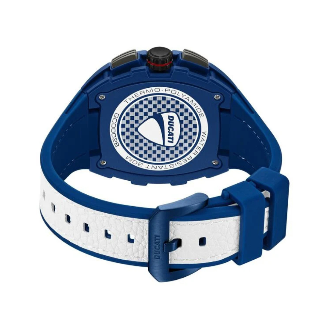 Ducati Extreme Sports Black Dial Blue Silicone Strap Multifunction Watch For Men DTWGC0002805W