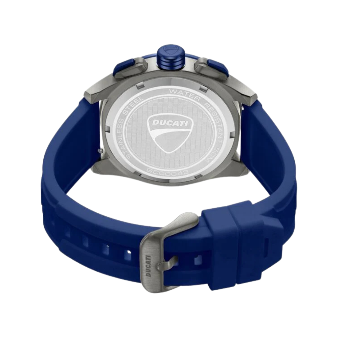 Ducati Extreme Sports Blue Dial Blue Silicone Strap Chronograph Watch For Men DTWGC0004302W