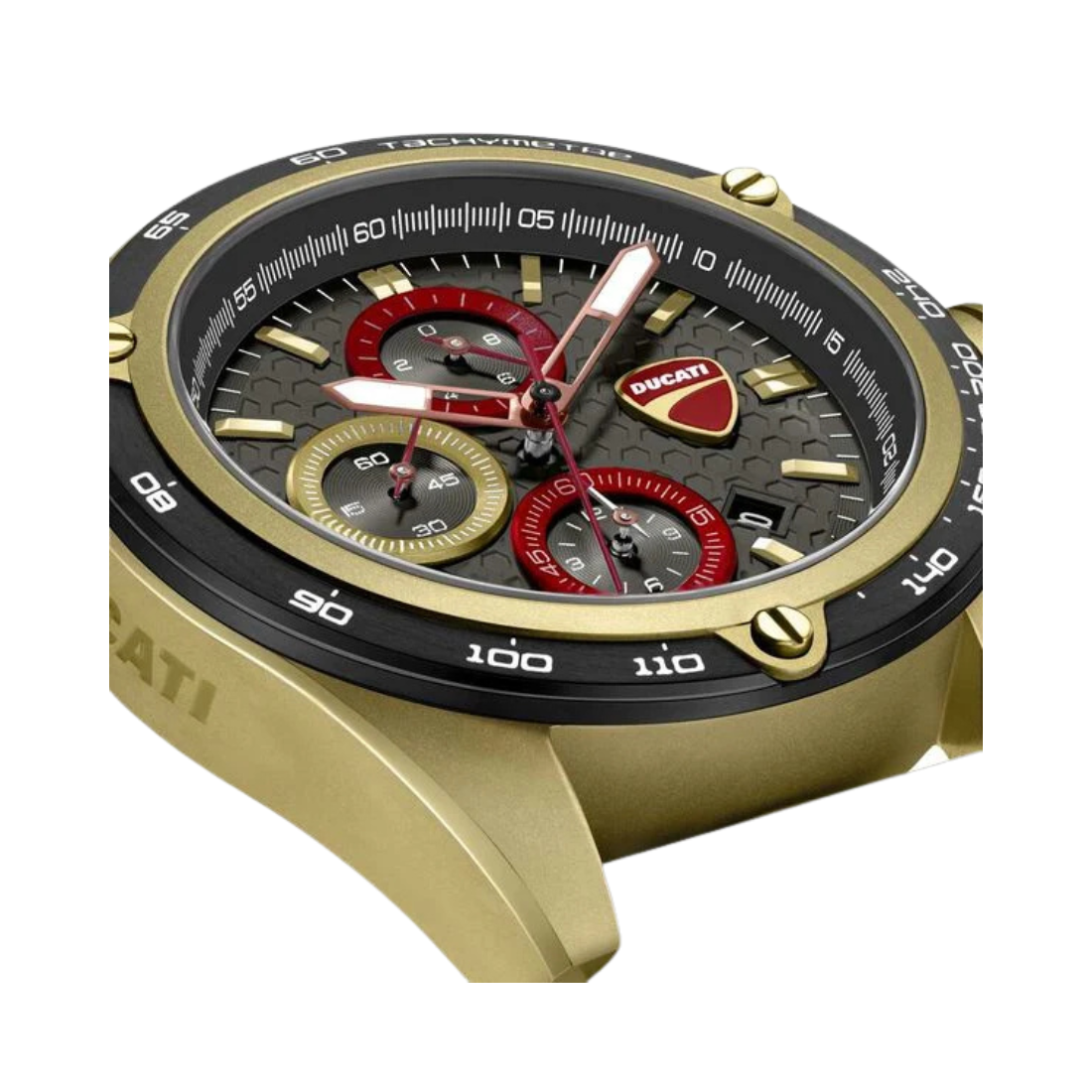 Ducati Extreme Sports Chronograph Quartz Grey Dial Black Silicone Strap Men's Watch DTWGC0004303W