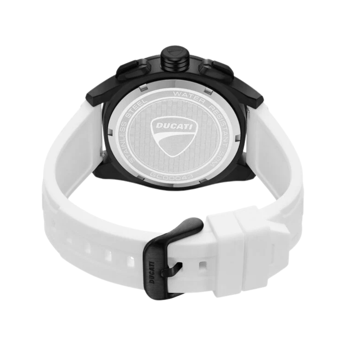 Ducati Extreme Sports Silicone Strap Chronograph White Dial White Watch For Men DTWGC0004304W