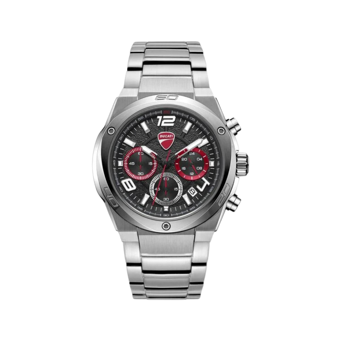 Ducati Extreme Sports Black Dial Silver Stainless Steel Strap Men's Watch Chronograph DTWGI0002401W
